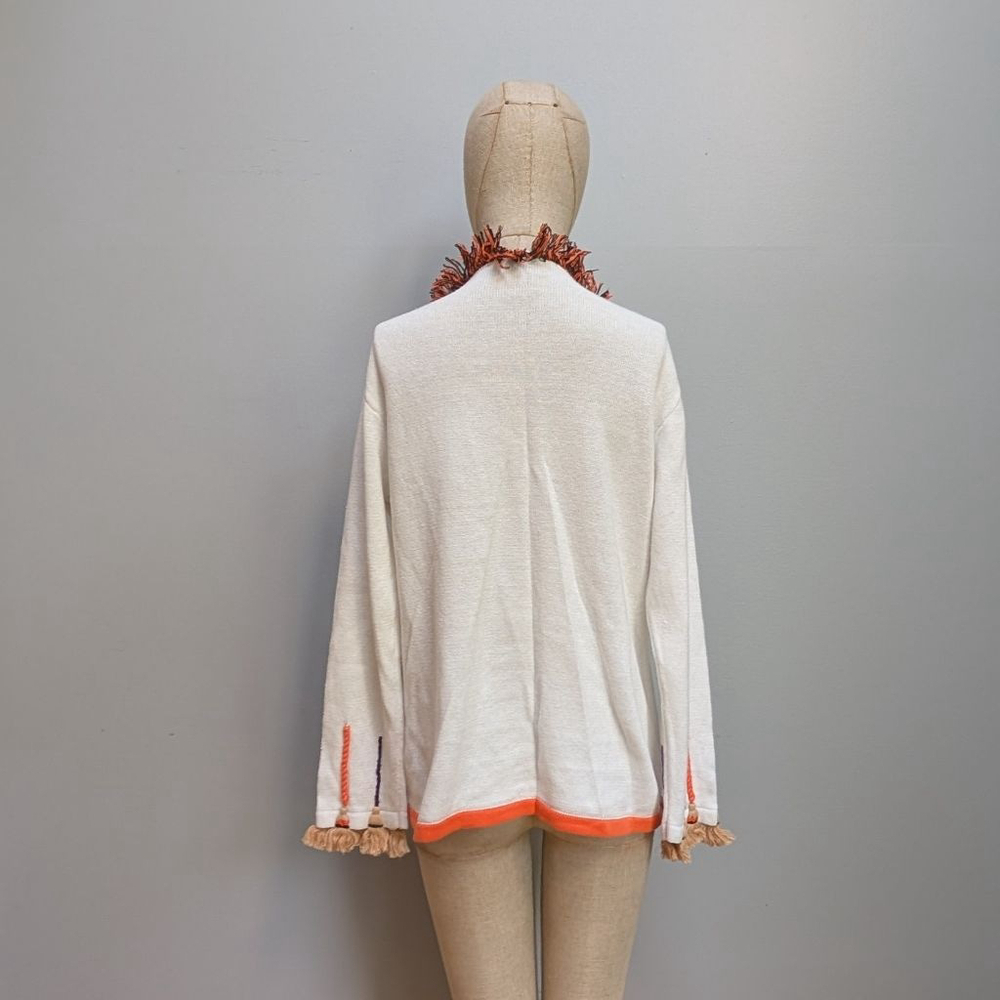 JTwo New York Vintage Witchy Halloween White Orange Cardigan - Medium - Picture 4 of 10